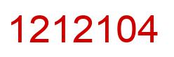 Number 1212104 red image