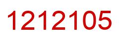 Number 1212105 red image