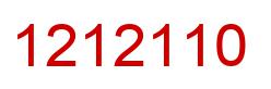 Number 1212110 red image