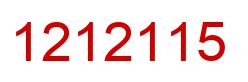 Number 1212115 red image