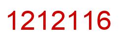 Number 1212116 red image