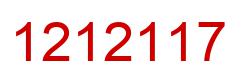 Number 1212117 red image