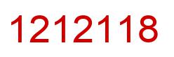 Number 1212118 red image
