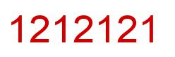 Number 1212121 red image