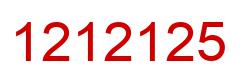 Number 1212125 red image