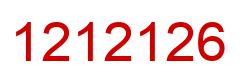 Number 1212126 red image