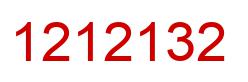 Number 1212132 red image