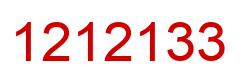 Number 1212133 red image