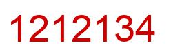 Number 1212134 red image