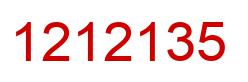 Number 1212135 red image
