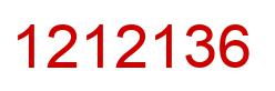Number 1212136 red image