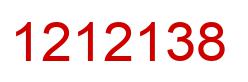 Number 1212138 red image