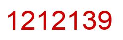 Number 1212139 red image