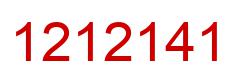 Number 1212141 red image