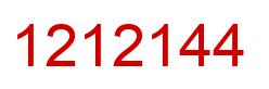 Number 1212144 red image