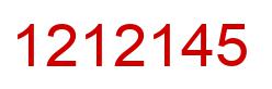 Number 1212145 red image