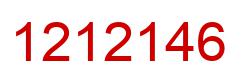 Number 1212146 red image