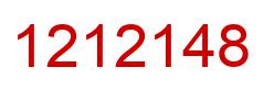 Number 1212148 red image