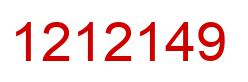 Number 1212149 red image
