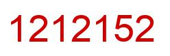 Number 1212152 red image