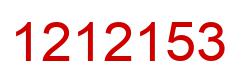 Number 1212153 red image