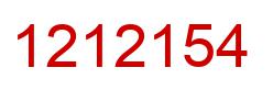 Number 1212154 red image