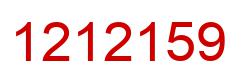 Number 1212159 red image