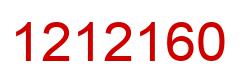 Number 1212160 red image