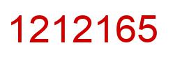 Number 1212165 red image