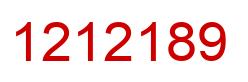 Número 1212189 imagen rojo