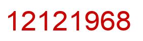 Number 12121968 red image