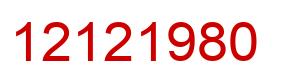 Número 12121980 imagen rojo
