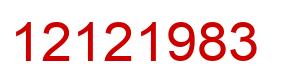 Número 12121983 imagen rojo