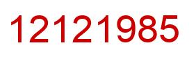 Número 12121985 imagen rojo