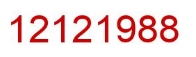 Número 12121988 imagen rojo