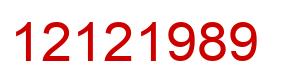 Número 12121989 imagen rojo