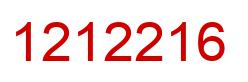 Number 1212216 red image