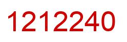 Number 1212240 red image