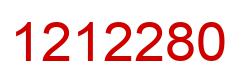Number 1212280 red image