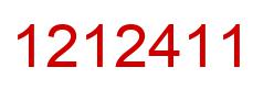 Number 1212411 red image