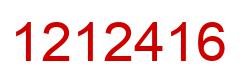 Number 1212416 red image