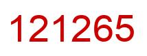 Number 121265 red image