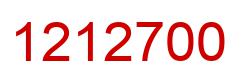 Number 1212700 red image