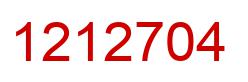 Number 1212704 red image