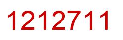 Number 1212711 red image