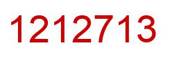 Number 1212713 red image