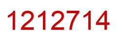 Number 1212714 red image