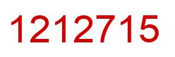 Number 1212715 red image