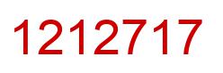 Number 1212717 red image