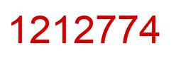 Number 1212774 red image